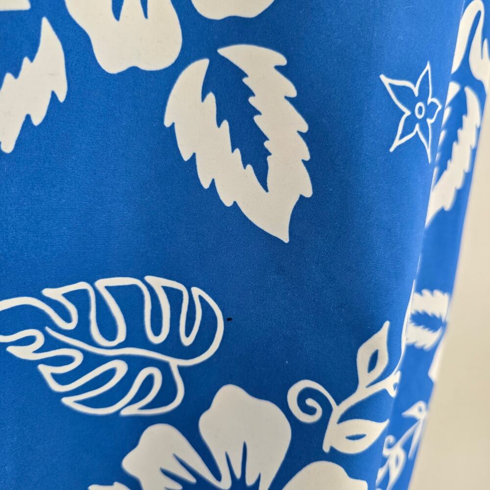 Vintage Hana 70s Surf Style Tropical Mini Slip Dress Blue Size S/M Made in USA - Picture 5 of 11